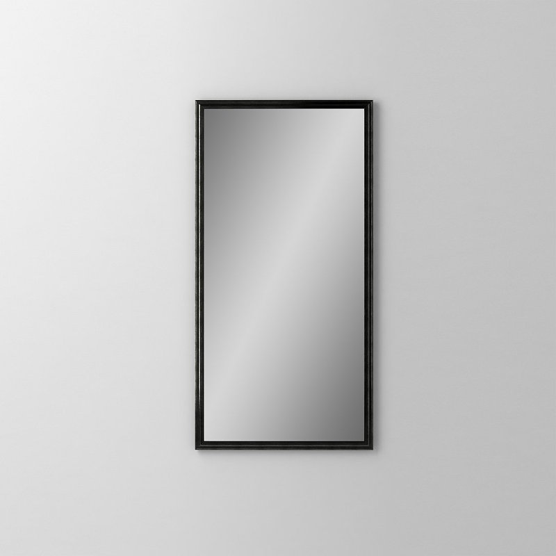 Main Line Vanity Mirror, Brushed Black