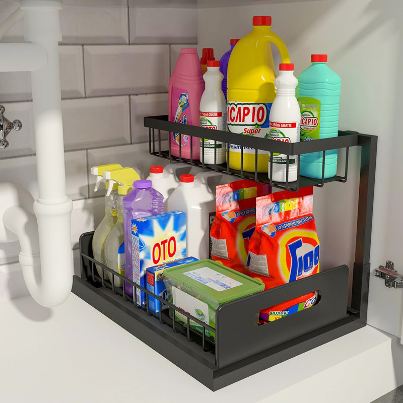 Ensemble de rangement sous le lavabo, Noir