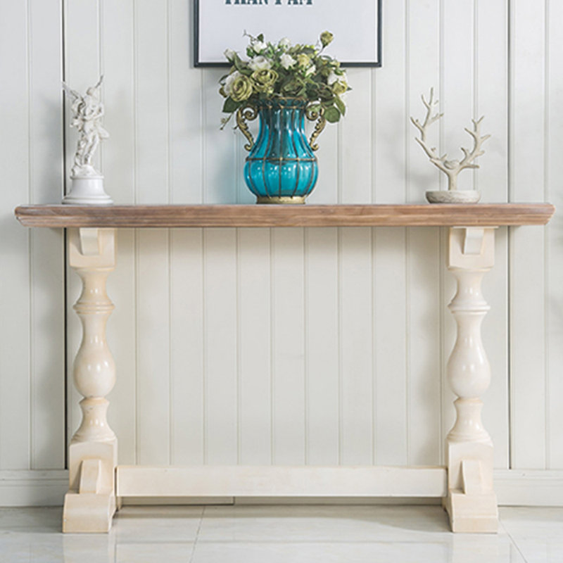 Console américaine de style champêtre moderne, Burlywood, H 33,5 po x l 70,9 po x P 15,7 po