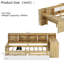 Structure de lit de jour moderne en L multifonctionnel avec bureau d'étude-516374683-516374684