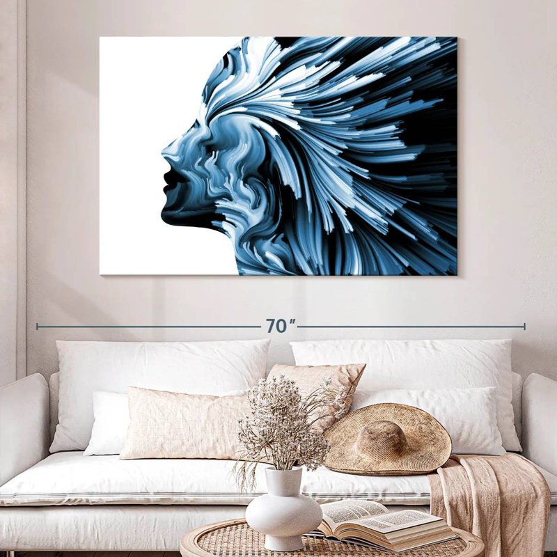 Leisha Imaginative Profile Abstract, H 34 po x l 51 po