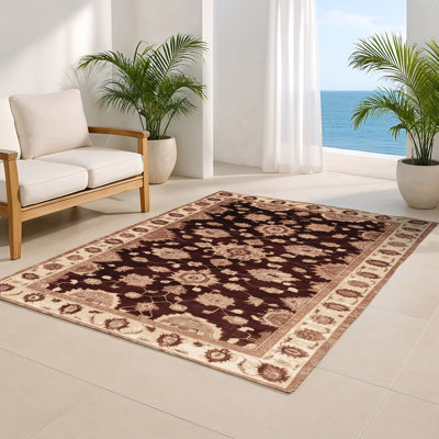 Tapis intérieur et extérieur brun Overdyed