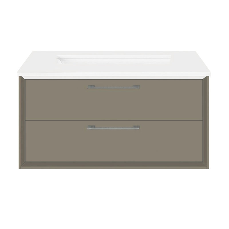 Gemelli 24'' W Stone Vanity Top, Polished White