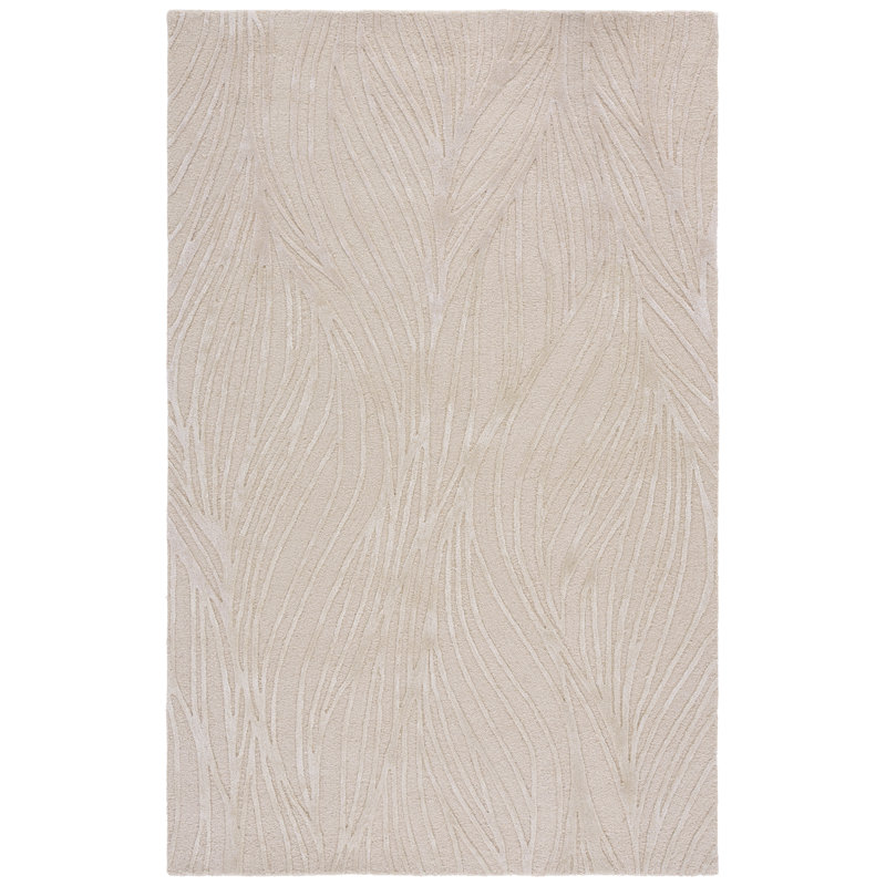 Glamour Hand Tufted Wool; Viscose; Cotton Abstract Indoor Rug, Rectangle 9' x 12'