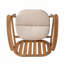 Fauteuil de patio extérieur en bois d'acacia