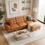 Canapé modulaire en cuir véritable Isbell-8032962