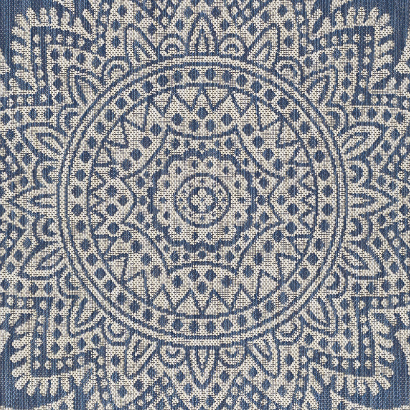 Tapis bleu marine / ivoire Acel, Rectangle 5 pi 3 po x 7 pi