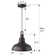 Castillon 1-Light Pendant Light with Metal Dome Shade