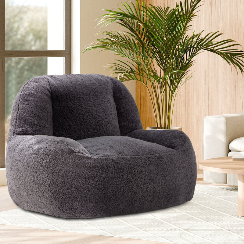 Chaise rembourrée 40 po, Boucle gris