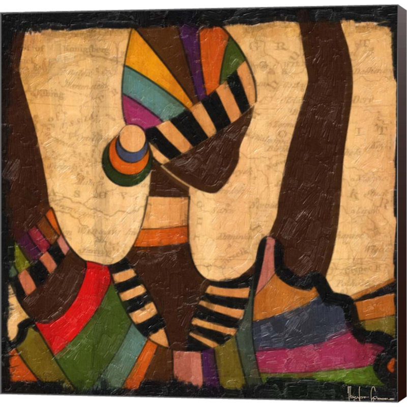 «Ethnic Elegance II» par Taylor Greene, peinture sur toile sans cadre