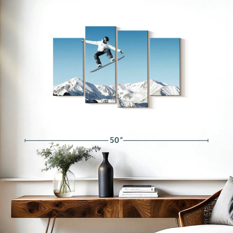 Snowboard athlete leap Sireci, H 22 po x l 36 po