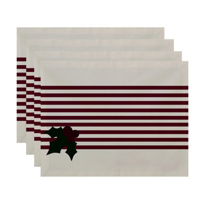 Polyester Striped Rectangle Placemat