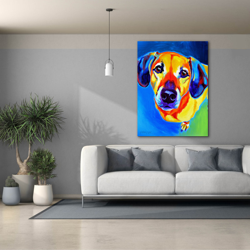 «Dachshund - Maisie» par Dawg Painter, H 54 po x l 40 po x P 1,5 po