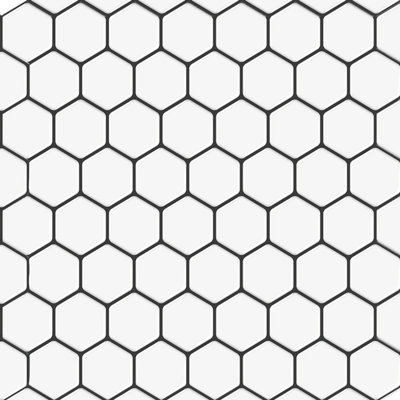Peel & Stick Backsplash, (8) 12x12-inch Sheet Covers 8 Sq Ft, Hexagon