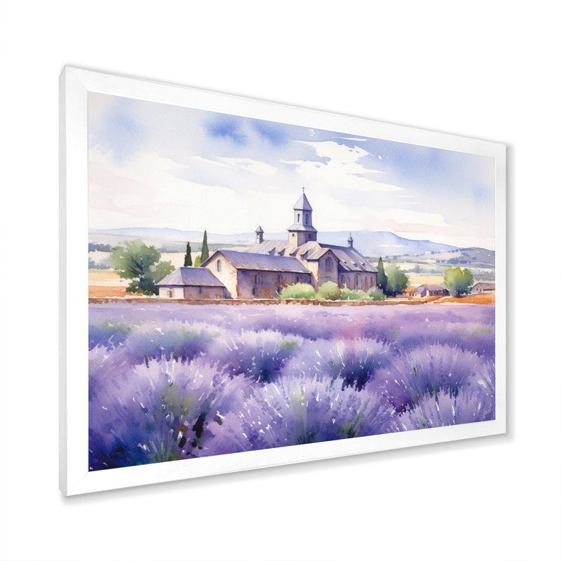 «Calming Lavender Hues III», reproduction sur toile, Cadre photo blanc, H 30 po x l 40 po x P 1,5 po
