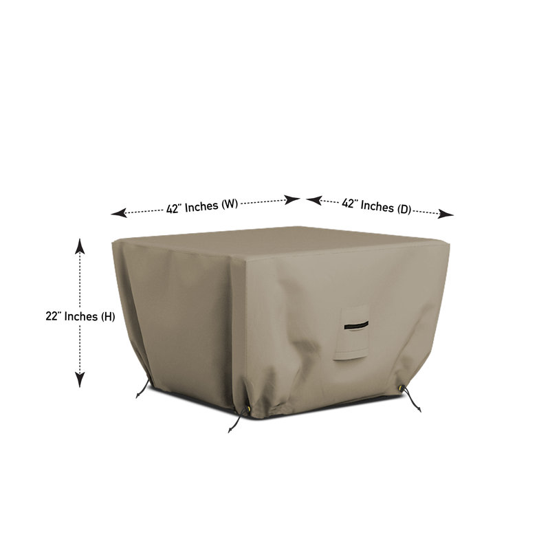 Fire Pit Cover, Beige, 106.7cm H x 106.7cm W x 106.7cm D
