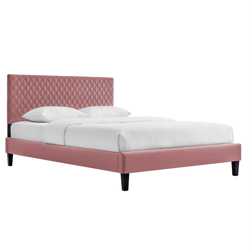 Modway Garcelle Platform Bed, Dusty Rose, King