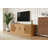 Farmhouse Wooden TV Stand With Sliding Tambour Door For Tvs Up To 75"-366433090