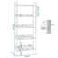 Seacliff 160cm H x 60cm W Metal Etagere Bookcase-1146965967