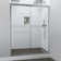 Sorrento Lux Semi Frameless Double Sliding Shower 60'' W x 70'' H Double Added Frameless Shower Door with Clear Glass