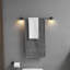 Porte-serviettes simple avec porte-serviettes mural en acier inoxydable