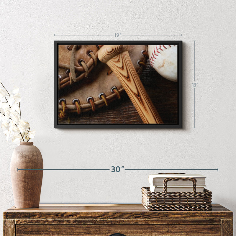 " Old Baseball Stuff Canvas Print ", 13" H x 19" W