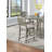 Dining Table 4X High Chairs 5Pcs Counter Height Dining Set Plush Upholstered Fabric Seat Contemporary Style