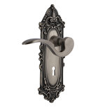 Victorian Plate Privacy (Bed & Bath) with Decorative Keyhole and Manor Lever