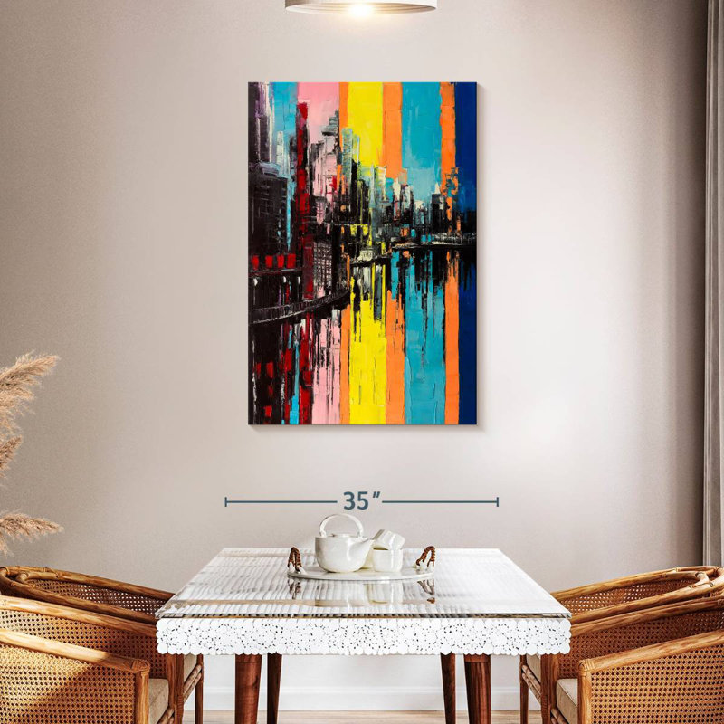 Avery Contemporary Abstract Landscape, 45" H x 30" W