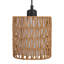 Lampe sur pied en rotin avec 3 ampoules incluses et double abat-jour Barbetta