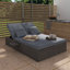 Double chaise longue d'extérieur en rotin d'extérieur-1448373201