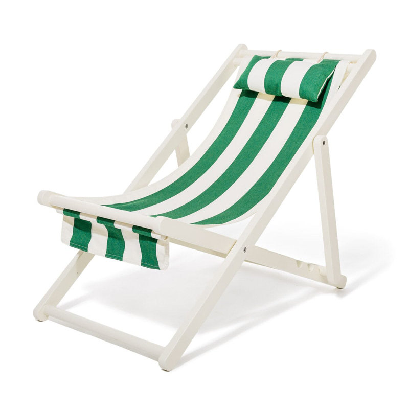 Sling Chair, Green/White