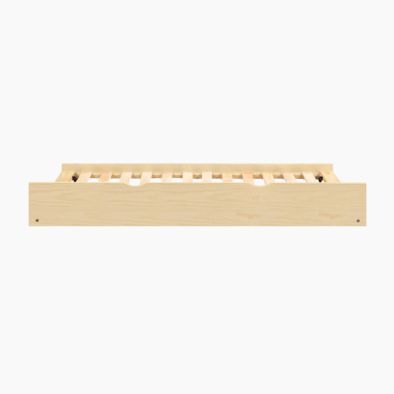 Rosemarie Transitional Solid Wood Twin Trundle Unit with Supportive Slats & Under-Bed Storage Capability