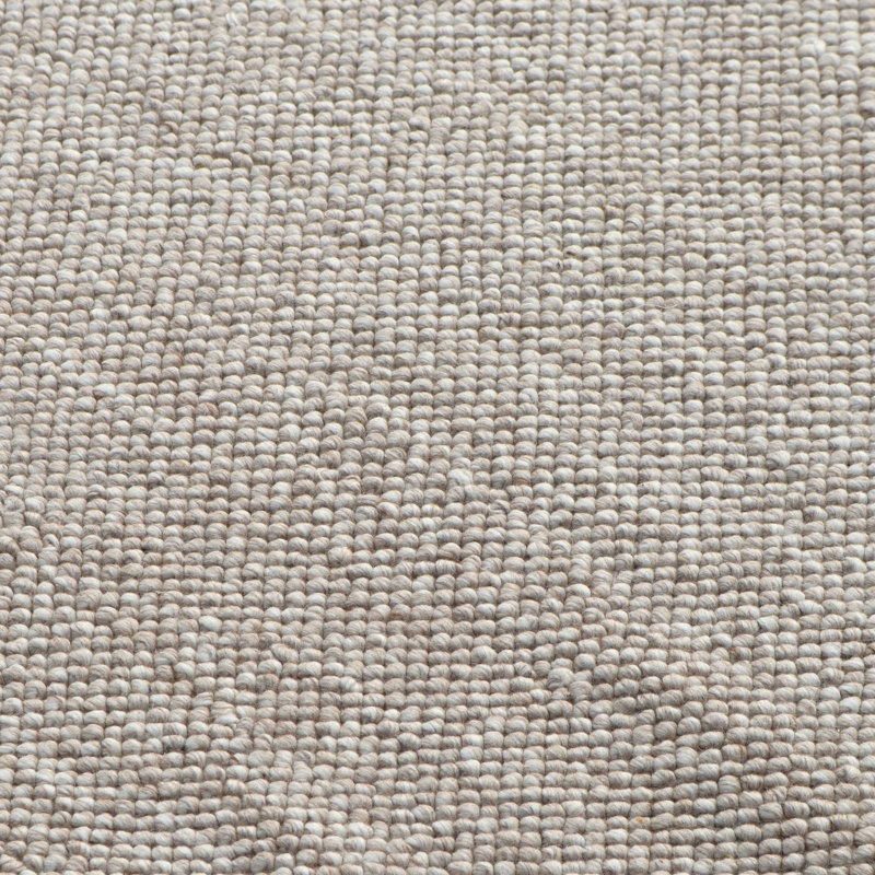 Bubble Polka Dots Handmade Loop Pile Weave Sandy Beige Wool Area Rug By Tufty Home, Rectangle 2' x 3'