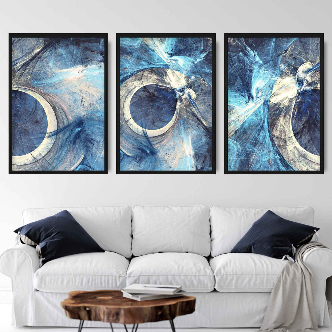Summer Twlilight - 3 Piece Picture Frame Painting Set