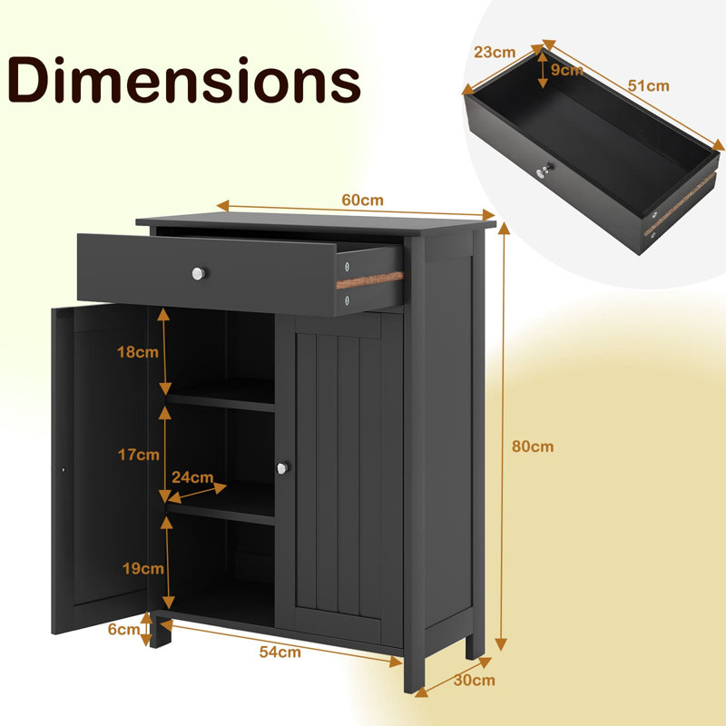 MDF Freestanding Bathroom Cabinet