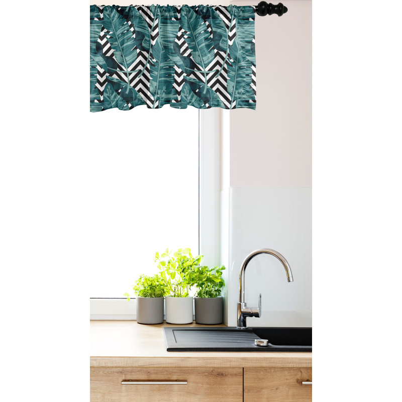 Ensemble de 2 cantonnières tropicales Ambesonne, L 54 po x L 18 po