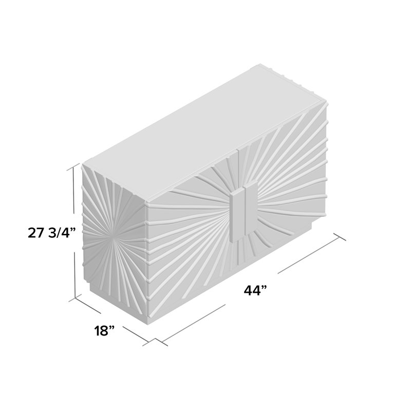 Pleated Two-Door Cabinet