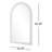 Adrianne Solid Wood / Rattan Arch Wall Mirror