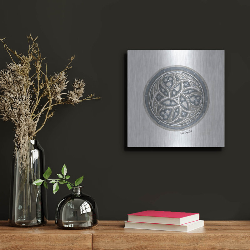 Luxe Metal Art 'Geometry Study 3' By Stellar Desig " Geometry Study 3 " by Stellar Design Studio, 12" H x 12" W