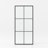 Hilma 34 In. W X 72 In. H Fixed Framed Shower Door In Matte Black Finish With Patterned Glass