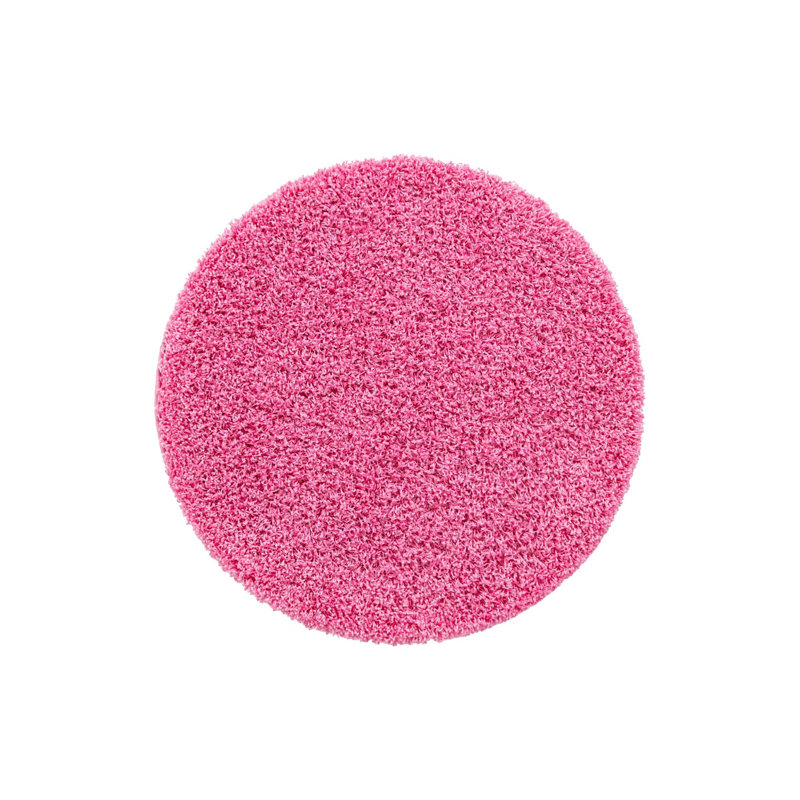 Tapis rose Angeline Taffy, Rond 3 pi 1 po, Rose tire