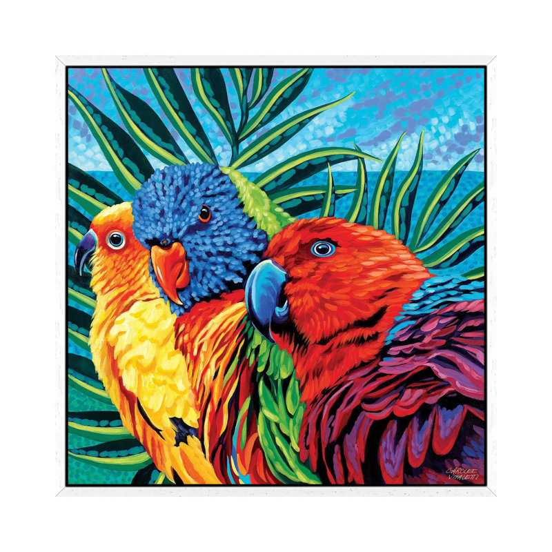Birds In Paradise I by Carolee Vitaletti - Gallery-Wrapped Canvas Giclée on Canvas, 45.72 cm H x 45.72 cm W