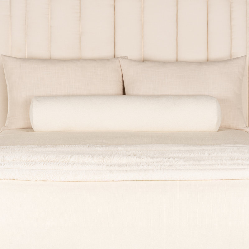 Coussin décoratif Cascade Getty, Traversin H 8 po x l 39 po, Ivoire ivoire