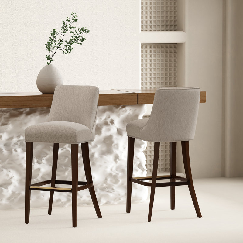 Tabouret de bar Beever, Taupe, Tabouret de bar (siège d'une hauteur de 32,7 po)
