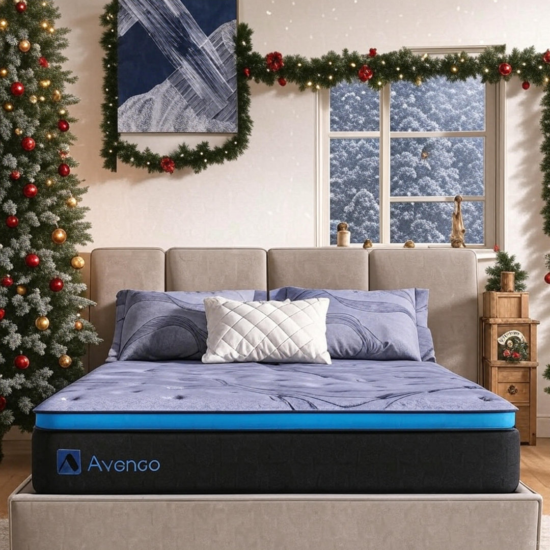 Home 12" Medium Cooling Gel Memory Foam Hybird Mattress In A Box Avenco Mattress 