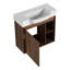 Meuble-lavabo de salle de bain 24 po avec lavabo en céramique. Style moderne, caractéristique. Base en contreplaqué, résistance. Armoire et évier de conception blanche, porte à fermeture en douceur. Structure, -.