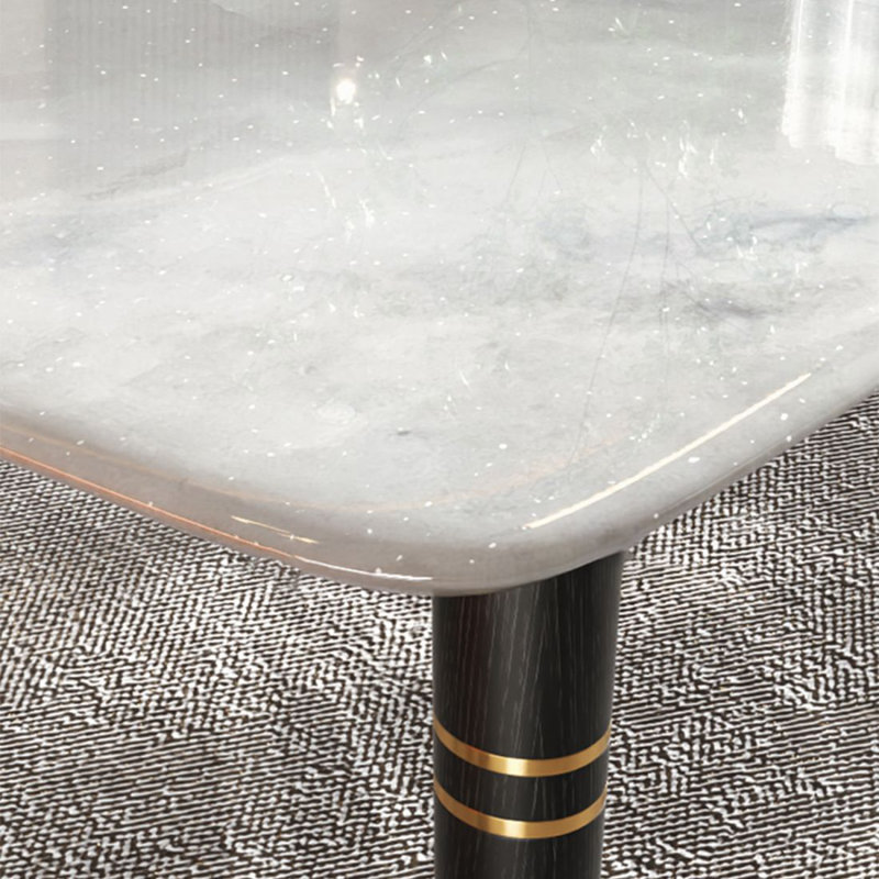 Rectangular marble dining table, 29.53"H x 70.87"L x 35.43"W