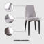 Ensemble de table de salle à manger pour 4 personnes en verre, ensemble de cuisine avec table et chaises à pieds en métal noir, plateau de table rectangulaire moderne en verre trempé et chaise de salle à manger en polyuréthane