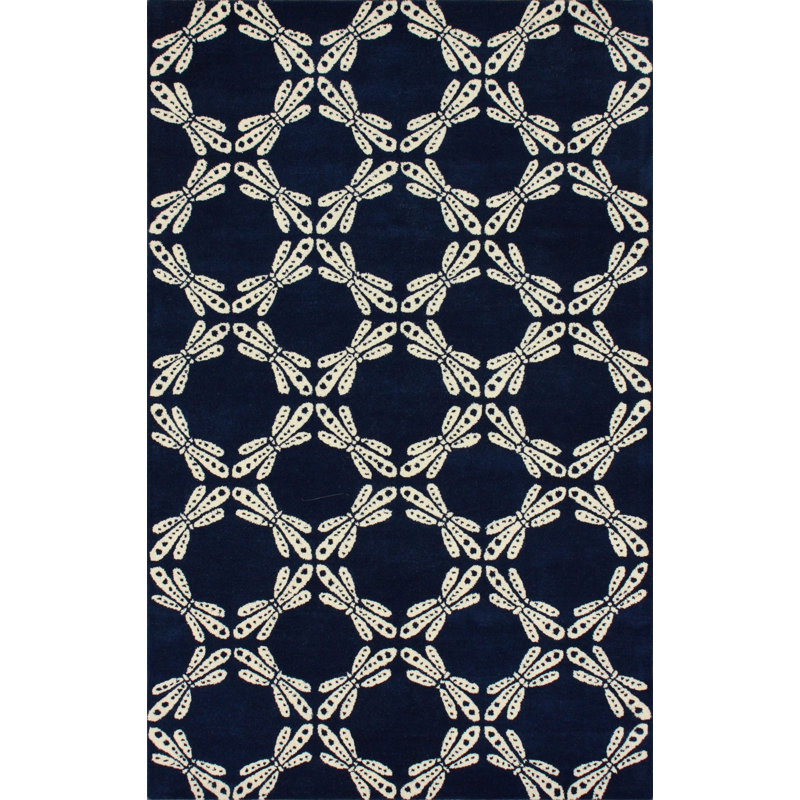 Tapis bleu marine Irmina Dorna, 7 pi 6 po x 9 pi 6 po